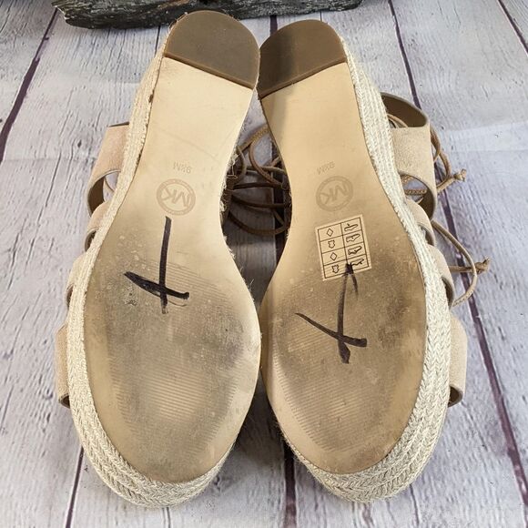 MICHAEL KORS Sofia Lace-Up Mid-Wedge Sandals - Picture 6 of 11